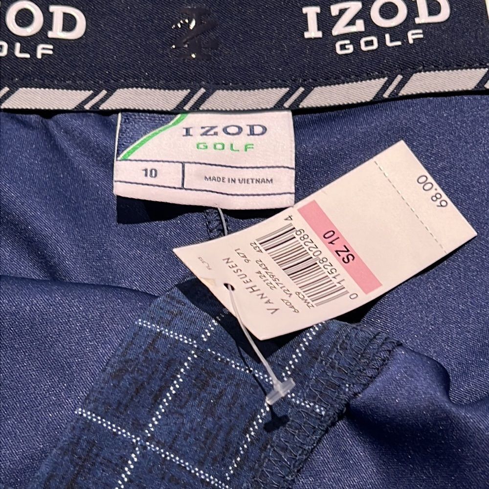IZOD Golf Plaid Skort NWT Size 10 C33 - Picture 4 of 9